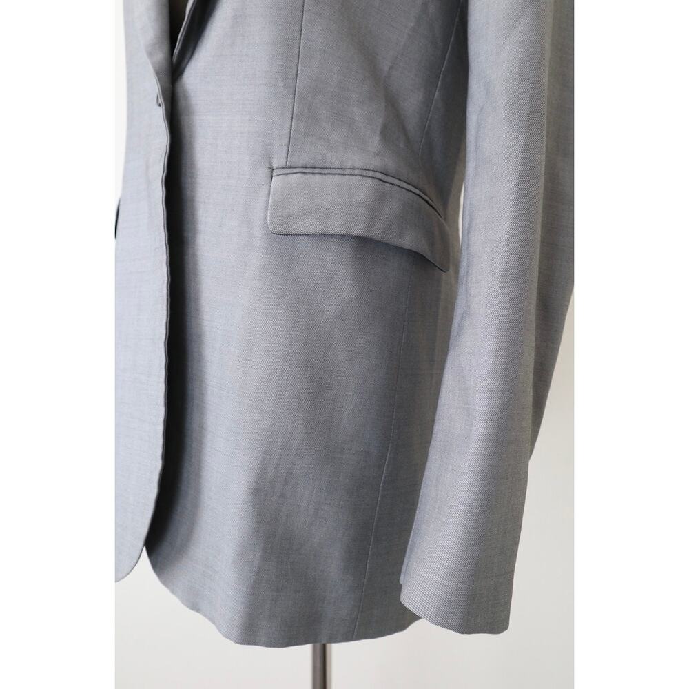 Joseph Size 42 US 10 Laurent Super 100 Wool Twill Blazer Gray Single Button - Picture 6 of 14